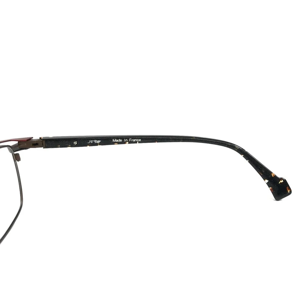 J. F. Rey Eyeglasses Frames JF2963 4390 Black Brown Red Rectangle 53-17-148